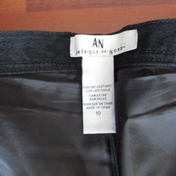 AMERIQUE du NORD Vintage Leather Suede Pants - Sz 10 - Picture 3 of 11